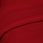 غطاء وجه لحاف بتصميم سادة, قطن, باللون الأحمر, حجم مفرد ونص من فيلدكريست