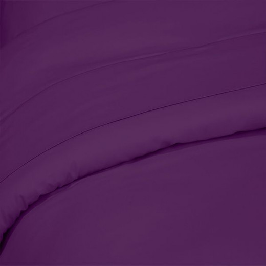 Fieldcrest plain duvet cover, cotton, dark purple color, twin size