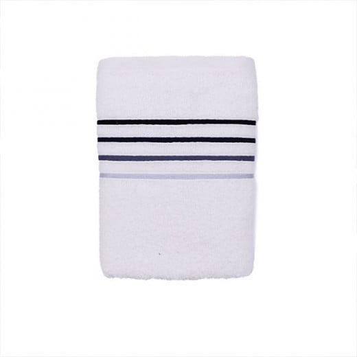 Nova home carlyle  jacquard towel, white color, 70x140 size