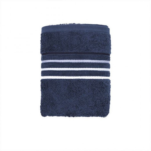 Nova home carlyle  jacquard towel, navy color, 70x140 size