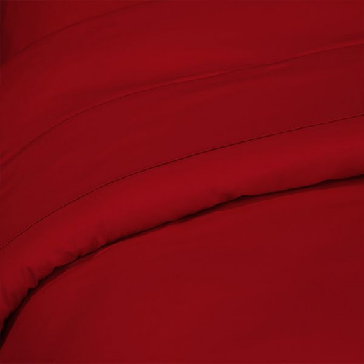 Fieldcrest plain duvet cover, cotton, red color, twin size
