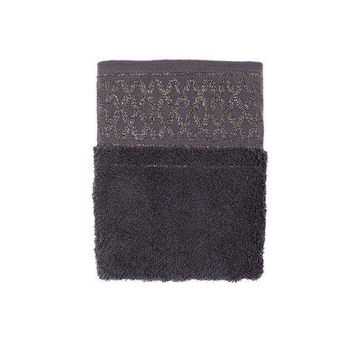 Nova home carrara  jacquard towel, dark brown color, 50x90 size