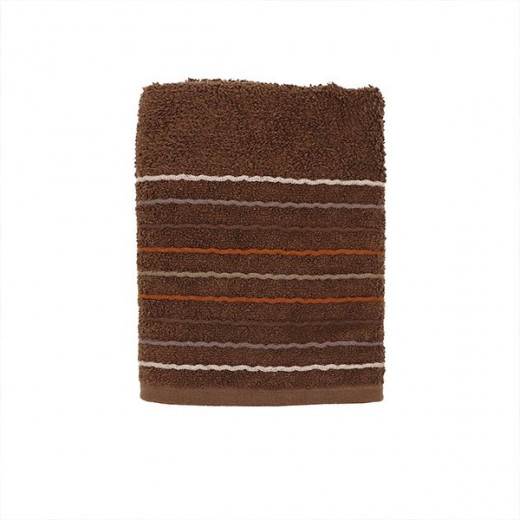Nova home nestwell jacquard towel, brown color, 70x140 size