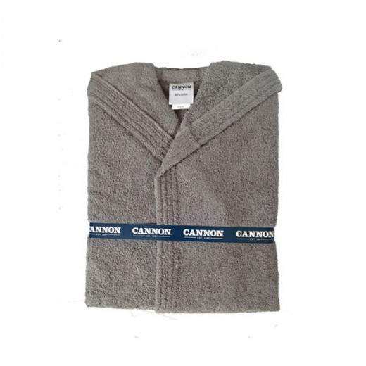 Cannon plain bathrobe, cotton, grey color