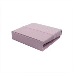 Cannon dots and stripes fitted sheet set, poly cotton, lilac color, queen size, 3 pieces