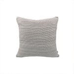 Nova home marled hand knitted cushion cover, light grey and natural color