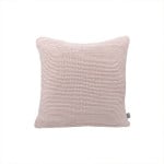 Nova home marled hand knitted cushion cover, pink and natural color