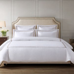 Nova home cruise duvet cover set, white and beige color, queen size