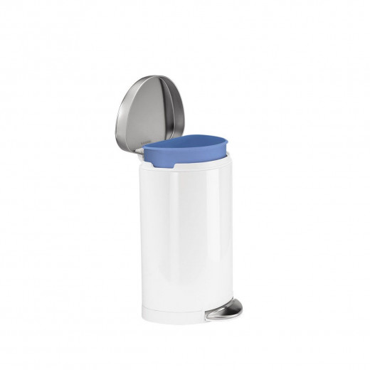 Simplehuman stainless steel trash bin, white color, 10 liter