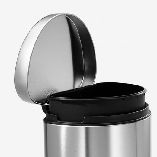 Simplehuman trash bin semi round, stainless steel, brushed, 6 liter