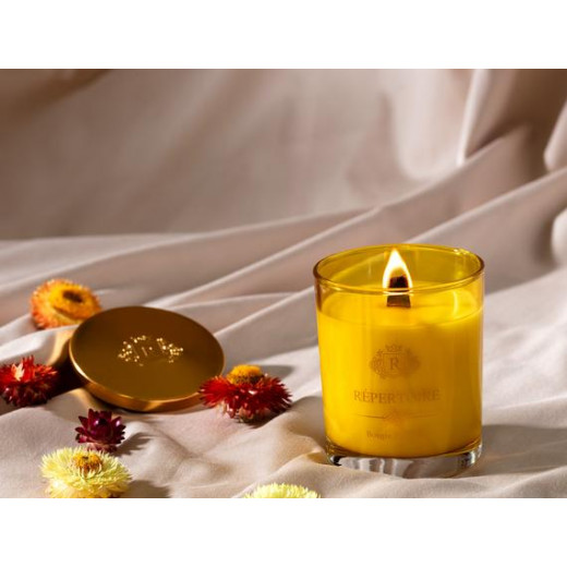 Madame Coco Répertoire Mimosa Scented Kindling Candle With Wick, Yellow Color, 170 Gram