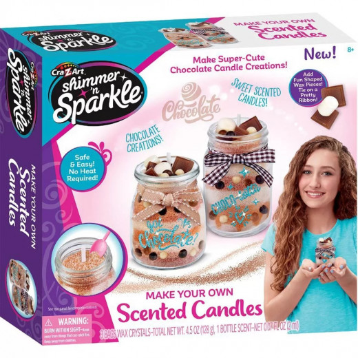 CRA-Z-ART Shimmer N Sparkle Scented Candles Chocolate, Assortment