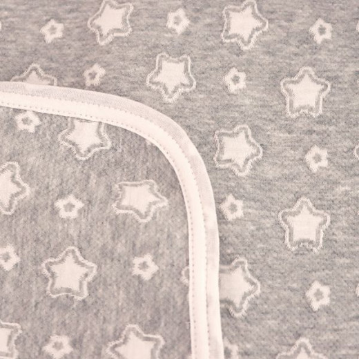 بطانية بتصميم النجوم, باللون الرمادي, مقاس مفرد من نوفا هوم
