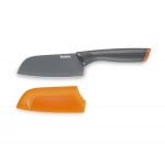 Tefal Stainless Steel Santoku Knife With Cover, Orange Color, 12 Cm