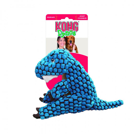 Kong Dynos T-Rex Dog Toy, Blue Color, Large