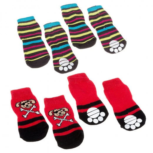 FerPlast Pet Socks, Colorful, Medium