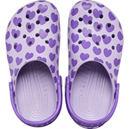 Crocs Classic Easy Icon For Girls, Purple Color, Size 30-31