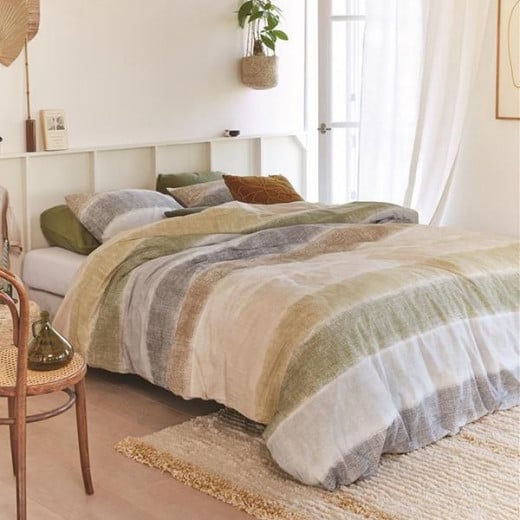 Bedding House, Duvet cover Soft Linen, 3 Pieces, King Size, Natural Design
