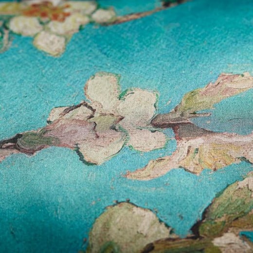 غطاء لحاف من الكتان الناعم ، 3 قطع ، باللون الازرق, بتصميم جوخ زهر اللوز, كبير الجحم من بيدنج هاوس