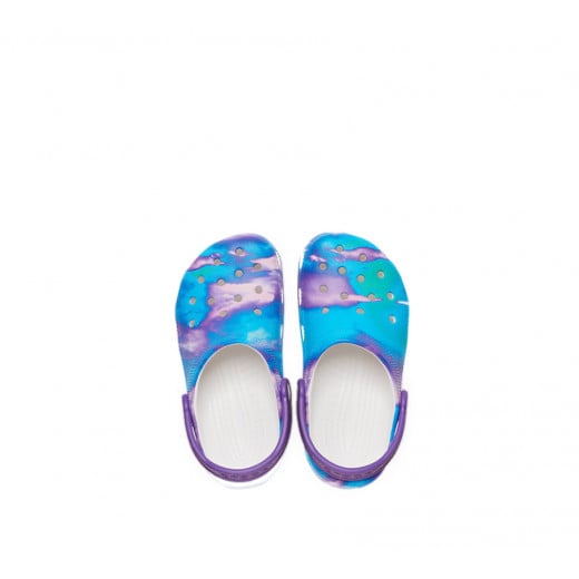 Crocs Kids Classic Out Of This World Clog, Blue and Purple Color, Size 38/39