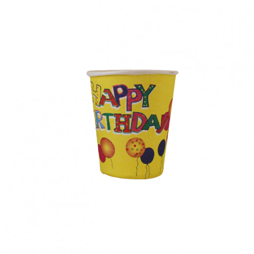 Disposable Paper Cups, Happy Birthday Design
