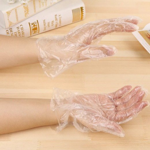 Marwa Disposables Transparent Gloves, 100 Pieces
