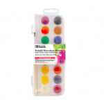 Bazic Washable Watercolor With Brush Set, 16 Pieces