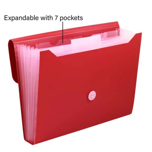 Bazic Expanding File Letter Size Poly, Assorted, 7 Pocket