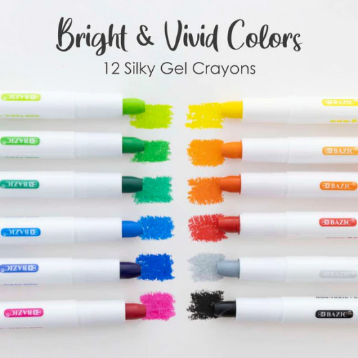Bazic Silky Gel Crayons 12 Color