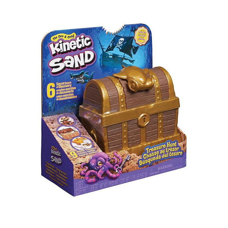 Kinetic Sand, Treasure Hunt Playset with 9 Surprise Reveals, 1.25lbs Brown  and Rare Shimmer Gold Play Sand, Sensory Toys for Kids Ages 3 and up – Shop  Spin Master