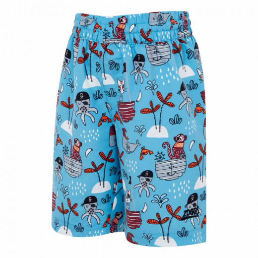 Zoggs Boys Water Shorts, Pirate Animals Design