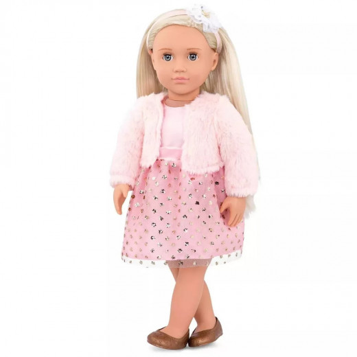 Our Generation Millie Doll With Bright Pink Dress