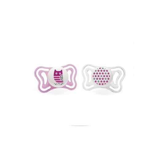 Chicco Physio Forma Light Girl Pacifier, 6-16 Months, 2 Pieces