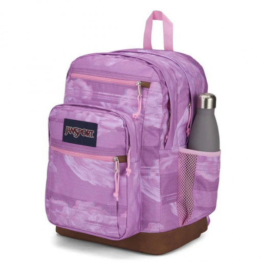 Jansport Cool Student Backpack, Static Rose Design, Purple Color