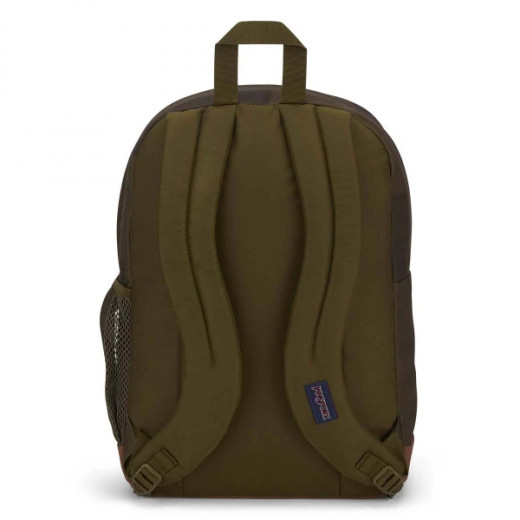 Jansport Cool Student Backpack, Tonal Patchwork Design, Dark Green Color