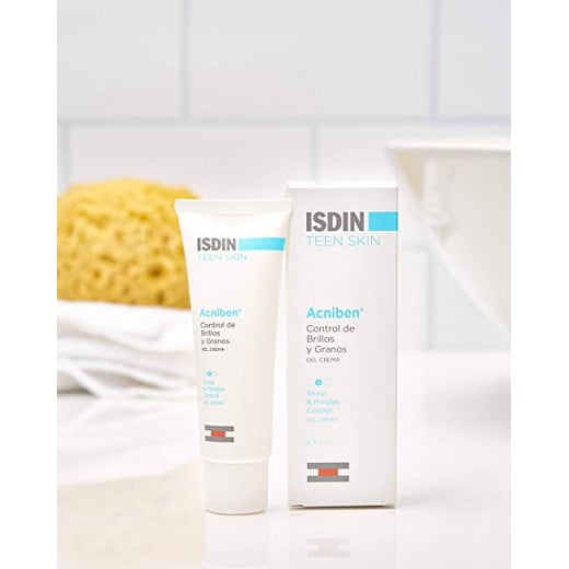 Isdin Teen Skin Acniben Shine And Pimples Control Gel Cream,40 Ml