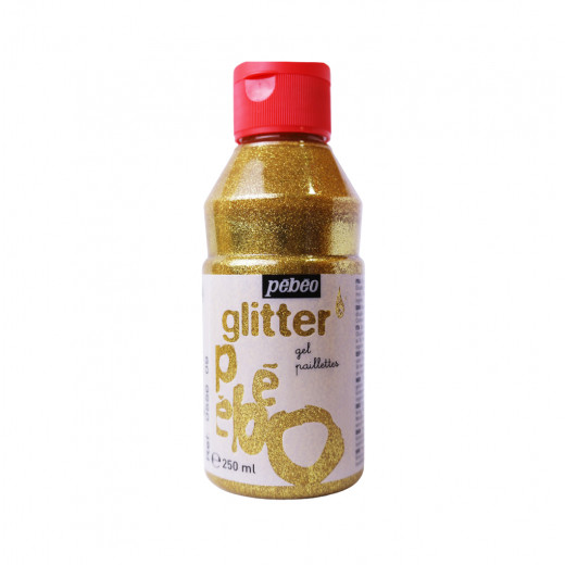 Pebeo Glitter Gel, Gold Color, 250 Ml