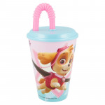 Cup With Tumbler Straw, Paw Patrol Girl Design, 430 Ml