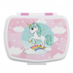 Stor Plastic Lunch Box, Unicorn Design