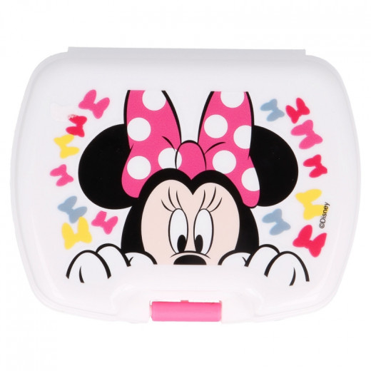 Stor Plastic Lunch Box, Minnie Mouse Design