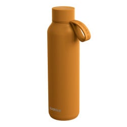 زجاجة ستانلس ستيل مع حزام، باللون البيج الغامق، 630 مل من كوكا