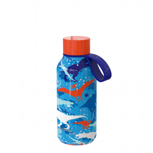 زجاجة ستانلس ستيل مع حزام، بتصميم الديناصورات، 330 مل من كوكا