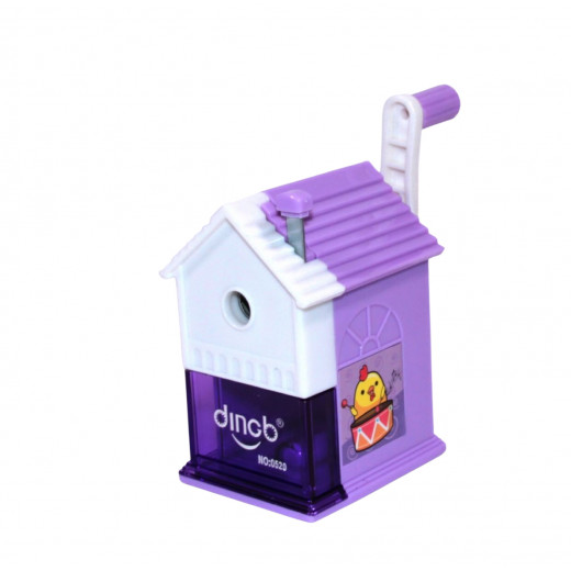 Plastic Pencil Sharpener House Design, Purple Color