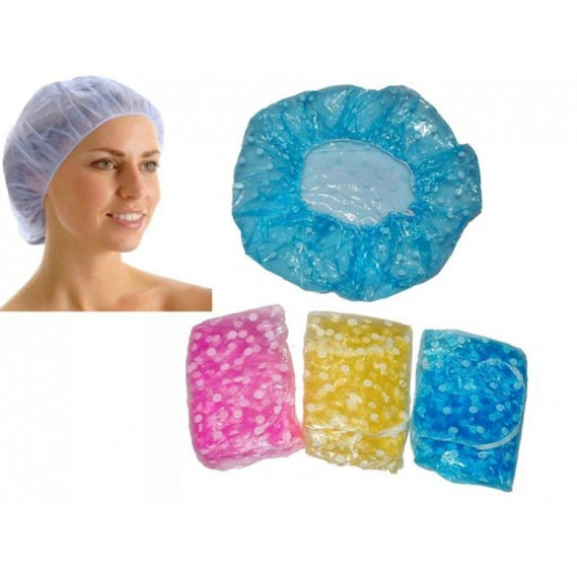 قبعات الاستحمام، بألوان متنوعة، 6 قطع