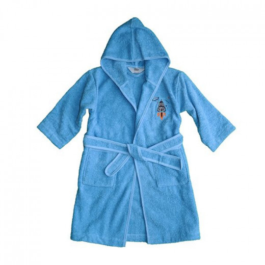 Nova home kids bath robe kiddy, dark blue  and blue color, 9-12 years