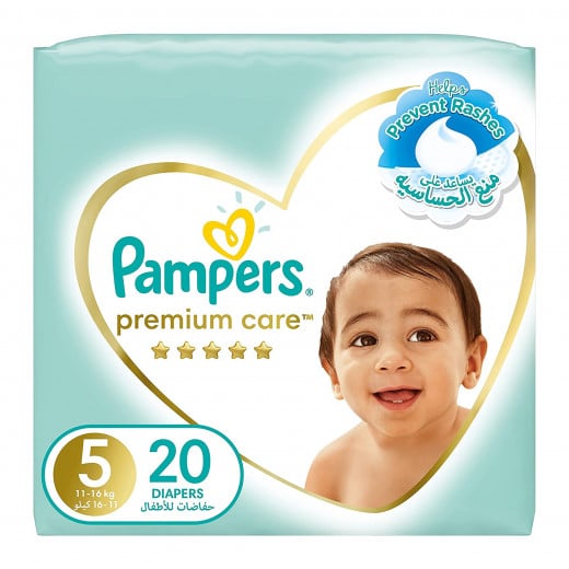 Pampers Premium Care Junior Diapers, Size 5, 11-16 Kg, 20 Diapers