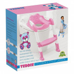 Professional Teddie Children Toilet Ladder with Steps - Potty Trainer, Pink Color