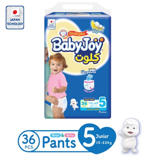 Baby Joy Junior Pants Large Size 5, 15-22 kg, 36 Pieces