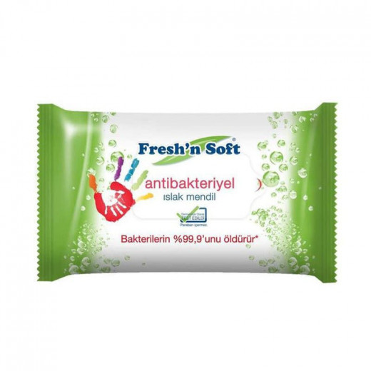 Fresh'n Soft Antibacterial Wet Wipes, 15 Sheets