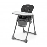 كرسي مرتفع قابل للطي سهل التنظيف، باللون الأسود من شيكو